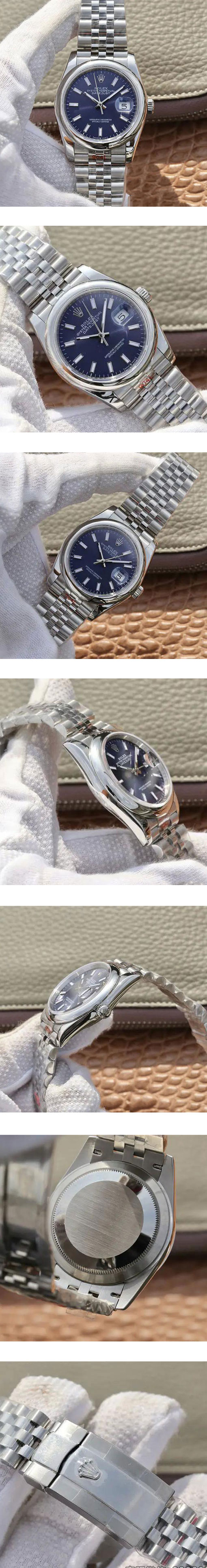 愛用腕時計 ROLEX情報 デイトジャストコピー時計 36mm オイスターブレスレット ブルー 126200-0005 Cal.3235搭載 自動巻き